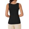 imageWIHOLL Womens Ribbed Tank Tops 2025 Summer Scoop Neck Slim Fitted Tops Casual Basic Knit Sleeveless ShirtsAblack