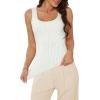 imageWIHOLL Womens Ribbed Tank Tops 2025 Summer Scoop Neck Slim Fitted Tops Casual Basic Knit Sleeveless ShirtsBwhite