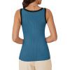 imageWIHOLL Womens Ribbed Tank Tops 2025 Summer Scoop Neck Slim Fitted Tops Casual Basic Knit Sleeveless ShirtsColor Block Blue