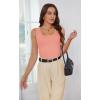 imageWIHOLL Womens Ribbed Tank Tops 2025 Summer Scoop Neck Slim Fitted Tops Casual Basic Knit Sleeveless ShirtsCoral Pink