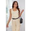 imageWIHOLL Womens Ribbed Tank Tops 2025 Summer Scoop Neck Slim Fitted Tops Casual Basic Knit Sleeveless ShirtsCsand