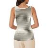 imageWIHOLL Womens Ribbed Tank Tops 2025 Summer Scoop Neck Slim Fitted Tops Casual Basic Knit Sleeveless ShirtsD1beige Stripe