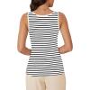 imageWIHOLL Womens Ribbed Tank Tops 2025 Summer Scoop Neck Slim Fitted Tops Casual Basic Knit Sleeveless ShirtsD1black Stripe