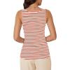 imageWIHOLL Womens Ribbed Tank Tops 2025 Summer Scoop Neck Slim Fitted Tops Casual Basic Knit Sleeveless ShirtsD1red Stripe