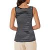 imageWIHOLL Womens Ribbed Tank Tops 2025 Summer Scoop Neck Slim Fitted Tops Casual Basic Knit Sleeveless ShirtsD1white Stripe