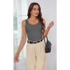 imageWIHOLL Womens Ribbed Tank Tops 2025 Summer Scoop Neck Slim Fitted Tops Casual Basic Knit Sleeveless ShirtsDgrey