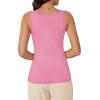 imageWIHOLL Womens Ribbed Tank Tops 2025 Summer Scoop Neck Slim Fitted Tops Casual Basic Knit Sleeveless ShirtsEhot Pink