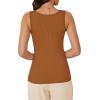 imageWIHOLL Womens Ribbed Tank Tops 2025 Summer Scoop Neck Slim Fitted Tops Casual Basic Knit Sleeveless ShirtsKbrown