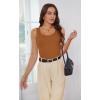 imageWIHOLL Womens Ribbed Tank Tops 2025 Summer Scoop Neck Slim Fitted Tops Casual Basic Knit Sleeveless ShirtsKbrown