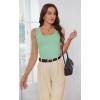 imageWIHOLL Womens Ribbed Tank Tops 2025 Summer Scoop Neck Slim Fitted Tops Casual Basic Knit Sleeveless ShirtsLight Green
