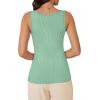 imageWIHOLL Womens Ribbed Tank Tops 2025 Summer Scoop Neck Slim Fitted Tops Casual Basic Knit Sleeveless ShirtsLight Green