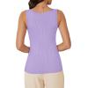 imageWIHOLL Womens Ribbed Tank Tops 2025 Summer Scoop Neck Slim Fitted Tops Casual Basic Knit Sleeveless ShirtsPurple
