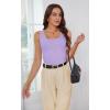 imageWIHOLL Womens Ribbed Tank Tops 2025 Summer Scoop Neck Slim Fitted Tops Casual Basic Knit Sleeveless ShirtsPurple
