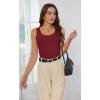 imageWIHOLL Womens Ribbed Tank Tops 2025 Summer Scoop Neck Slim Fitted Tops Casual Basic Knit Sleeveless ShirtsRed