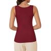 imageWIHOLL Womens Ribbed Tank Tops 2025 Summer Scoop Neck Slim Fitted Tops Casual Basic Knit Sleeveless ShirtsRed
