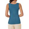 imageWIHOLL Womens Ribbed Tank Tops 2025 Summer Scoop Neck Slim Fitted Tops Casual Basic Knit Sleeveless ShirtsSmoky Blue