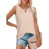 imageWIHOLL Womens Tank Tops Loose Fit Casual Sleeveless Tops Keyhole Neck Trendy Summer Tops Flowy Clothes Outfits 2025Apricot