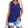 imageWIHOLL Womens Tank Tops Loose Fit Casual Sleeveless Tops Keyhole Neck Trendy Summer Tops Flowy Clothes Outfits 2025Blue