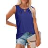 imageWIHOLL Womens Tank Tops Loose Fit Casual Sleeveless Tops Keyhole Neck Trendy Summer Tops Flowy Clothes Outfits 2025Blue