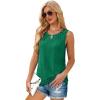 imageWIHOLL Womens Tank Tops Loose Fit Casual Sleeveless Tops Keyhole Neck Trendy Summer Tops Flowy Clothes Outfits 2025Dark Green