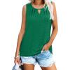 imageWIHOLL Womens Tank Tops Loose Fit Casual Sleeveless Tops Keyhole Neck Trendy Summer Tops Flowy Clothes Outfits 2025Dark Green