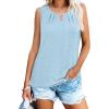 imageWIHOLL Womens Tank Tops Loose Fit Casual Sleeveless Tops Keyhole Neck Trendy Summer Tops Flowy Clothes Outfits 2025Light Blue