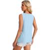 imageWIHOLL Womens Tank Tops Loose Fit Casual Sleeveless Tops Keyhole Neck Trendy Summer Tops Flowy Clothes Outfits 2025Light Blue