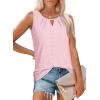 imageWIHOLL Womens Tank Tops Loose Fit Casual Sleeveless Tops Keyhole Neck Trendy Summer Tops Flowy Clothes Outfits 2025Light Pink