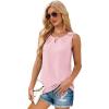 imageWIHOLL Womens Tank Tops Loose Fit Casual Sleeveless Tops Keyhole Neck Trendy Summer Tops Flowy Clothes Outfits 2025Light Pink