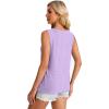 imageWIHOLL Womens Tank Tops Loose Fit Casual Sleeveless Tops Keyhole Neck Trendy Summer Tops Flowy Clothes Outfits 2025Lilac