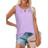 imageWIHOLL Womens Tank Tops Loose Fit Casual Sleeveless Tops Keyhole Neck Trendy Summer Tops Flowy Clothes Outfits 2025Lilac