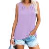 imageWIHOLL Womens Tank Tops Loose Fit Casual Sleeveless Tops Keyhole Neck Trendy Summer Tops Flowy Clothes Outfits 2025Lilac