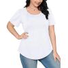 imageWIHOLL Short Sleeve Shirts for Women Summer Dressy Casual Tops Pleated Front02white