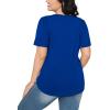 imageWIHOLL Short Sleeve Shirts for Women Summer Dressy Casual Tops Pleated Front04blue