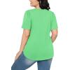 imageWIHOLL Short Sleeve Shirts for Women Summer Dressy Casual Tops Pleated Front07aqua