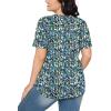 imageWIHOLL Short Sleeve Shirts for Women Summer Dressy Casual Tops Pleated Front1floral Blue