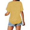 imageWIHOLL Womens Short Sleeve V Neck Dolman Tops with Side Shirring Loose Fit Shirts5yellow