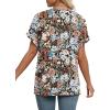 imageWIHOLL Womens Summer Tops Short Dolman Sleeve Shirts 2025 Fashion V Neck Outfits Clothes3floral Fierce