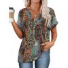 imageWIHOLL Womens Summer Tops Short Dolman Sleeve Shirts 2025 Fashion V Neck Outfits Clothes3vintage Boho