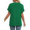 imageWIHOLL Womens Summer Tops Short Dolman Sleeve Shirts 2025 Fashion V Neck Outfits ClothesGreen2