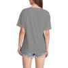 imageWIHOLL Womens Summer Tops V Neck Short Sleeve T Shirts Dressy Casual Basic Tee Clothes 2025D  Grey