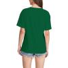 imageWIHOLL Womens Summer Tops V Neck Short Sleeve T Shirts Dressy Casual Basic Tee Clothes 2025H  Dark Green