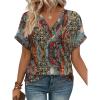 imageWIHOLL Womens Summer Tops Short Dolman Sleeve Shirts 2025 Fashion V Neck Outfits Clothes3vintage Boho