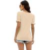 imageWIHOLL Tops for Women Summer Casual Ruffle Trim Sleeve Square Neck T Shirts1beige