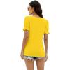 imageWIHOLL Tops for Women Summer Casual Ruffle Trim Sleeve Square Neck T Shirts1yellow
