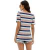imageWIHOLL Tops for Women Summer Casual Ruffle Trim Sleeve Square Neck T Shirts2multicolor 1