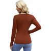 imageWIHOLL Womens Long Sleeve Shirts Basic Casual Tops Fall Fashion Slim Fitted Y2k Tops Clothes 2024Caramel