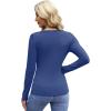 imageWIHOLL Womens Long Sleeve Shirts Basic Casual Tops Fall Fashion Slim Fitted Y2k Tops Clothes 2024Dark Blue