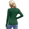 imageWIHOLL Womens Long Sleeve Shirts Basic Casual Tops Fall Fashion Slim Fitted Y2k Tops Clothes 2024Dark Green