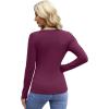 imageWIHOLL Womens Long Sleeve Shirts Basic Casual Tops Fall Fashion Slim Fitted Y2k Tops Clothes 2024Dark Purple
